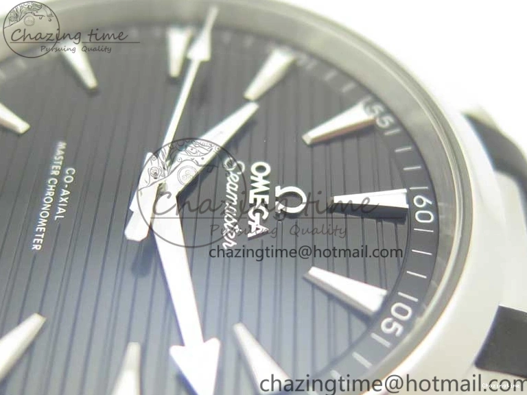 0317 Aqua Terra 150M Master Chronometers VSF 1:1 Best Edition Black Dial SS Hand on Black Rubber Strap A8900 Super Clone Unisex 8005